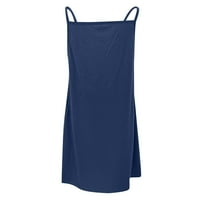 Opremljena haljina Ženska odjeća pod ljetnim klirensom A-line Srednja dužina bez rukava tamno plava