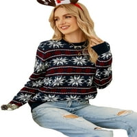Ženski božićni džemperi Snowflake Ispiši ružni božićni džemper za praznične džempere Odjeća pokloni