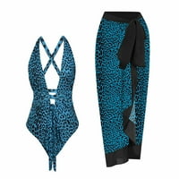 Binmer Women Ljetni kupaći kostimi Leopard Ispiši jednodijelni kupaći kostim bikini čipka up kupaći