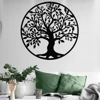 Porodično stablo Metalna zidna umjetnost za dom i izvana - Zidna geometrijska metalna zidna umjetnost