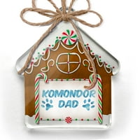 Ornament tiskani jedno oboren pas i mačka tata Komondor Božić Neonblond