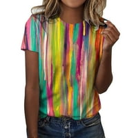 Tie-boja Ispis ženske košulje Ljeto casual crewneck kratki rukav Tee majice Osnovni bluze Slatka labava