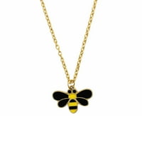 Frehsky ogrlice za žene crtane pčele legure Privjesak Ogrlica jednostavna i velikodušna modna ogrlica