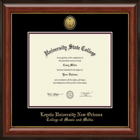 Univerzitet Loyola New Orleans College of Music i Media Diploma Okvir, Veličina dokumenta 11 8.5