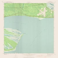 Mapa Topo - West Pass Florida Quad - USGS - 23. 25. - Matte platno