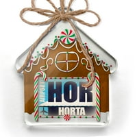 Ornament tiskan jednostrana zračna luka Hor Horta Christmas Neonblond