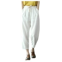 Teretne hlače za žene Trendi elastični čvrsti džep struk labave i traperice