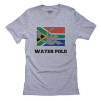 Južna Afrika Olimpijsko - vaterpolo - zastava - silueta muške sive majice