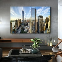 New York City Wall Art Nyc Manhattan Skyline Picture Empire State scena zamotana platno umjetnost za