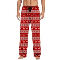 Udobna memorijska pjena Božićne muške casual pantalone Padžama hlače sa crtežom i džepovima Božićni