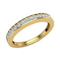 Dijamantni vjenčani pojas podudaranje princezi Cut quad iluziji vjenčani prsten 14k zlato 0. ct