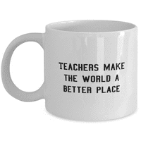 Šolica nastavnika - čaše za kafu učitelja - učitelji čine svijet - učiteljica šalica za kafu bijele