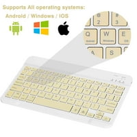 U lagana tastatura i miš sa pozadinom RGB Light, višestruki tanak punjiva tastatura Bluetooth 5. i 2,4