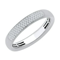 0. Carat Diamond unise vjenčani prsten u 14K bijelom zlatu