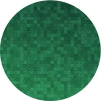 Ahgly Company u zatvorenom okruglom uzorkovima dubokog smaragdnog zelenih prostirki, 5 'krug