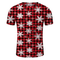 Muški modni vrhovi Božićna majica Sportska ffitness na otvorenom 3D digitalni ispis majica kratkih rukava