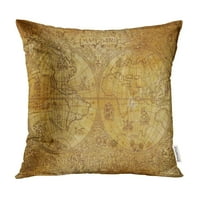 Vintage od drevnog Atlas mape svijet na starim gusarskim avanturama Hunt jastuk jastuk jastuk