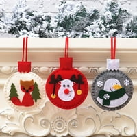 Greenhome Okrugli jelen Snowman Santa Claus Felt Viseći ukras Xmas Party Home Decorate