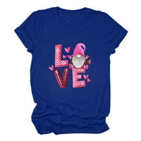 Ženski zaljubljeni Dan slatki gnomi su srčani grafički tees kratki rukav košulje od tiskanih majica