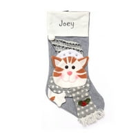 Verpetridure Božićne čarape Poklon Snjegović Cat Dog Penguin torbe za božićne ukrase ukrasi čarape Candy