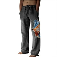 Jyeity New Fall Collection Muška ljetna pamučna i široka noga tiskana čipka Sportske casual hlače Plaža