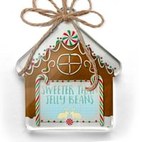 Ornament ispisano jednostrano slađi od jelly pasulja gingham zečji par božić neonblond
