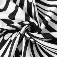 Flowy dugih rukava Comfy Plus veličine vrhovi za žene sakriju trbuh dugih majica Dressy Boat Crt Zebra