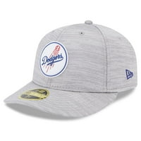 Muška nova Era Gray Los Angeles Dodgers Clubhouse niski profil 59fifty ugrađeni šešir