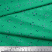 Soimoi zelena poliester krepska tkanina rešetka geometrijskog tiskanog tkanine dvorište široko