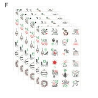 Farfi listovi Božićni naljepnici Živi uzori poboljšavaju ambijent ultra tanki okrugli kalendar BO isporuke