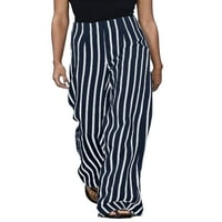 Bomotoo ženske ležerne hlače široke pantalone za ležaljke na plaži Labavi fit retro loungewear tamno