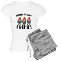 Cafepress - Chillin sa mojim gnomijima - ženska svetlost pidžama