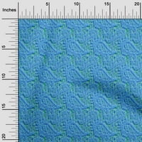Onuone pamučne kameblike srednje plave tkanine cvjetno šivaće tkanina od dvorišnog tiskanog DIY odjeće