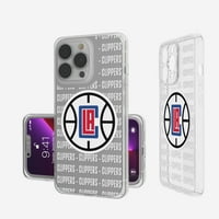 Clippers iPhone Clear Text Backdrop Design Case