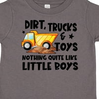 Inktastični prljavštinski kamioni i igračke za igračke Ništa kao mali dječaci poklon majica dječaka