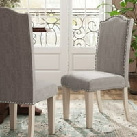 Mercedes Tapacirana bočna stolica u sivoj boji, nogu Materijalni detalji: Bagrem; Furnir od drveta;