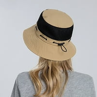 Jiaroswwei Unise Hat Contrast Color Wide Dine Podesiva krema za sunčanje HAT HAT na otvorenom