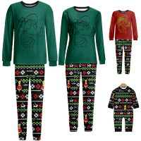 Porodična božićna pidžama Božićne Grinch tiskane veličine djece-ljubimce za kućne ljubimce i hlače BodySuits Spava pidžama