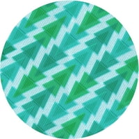 Ahgly Company u zatvorenom okruglom uzorkovima tirkizne tepihe zelene površine, 5 'krug