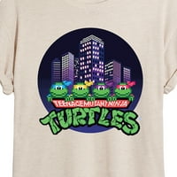 Tinejdžer Mutant Ninja kornjače - City Scape sa kornjačima - Juniori idealna Tvrtna mišićna majica