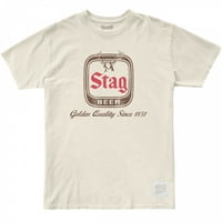 STAG BEER logotip od vintage stila majica-srednja