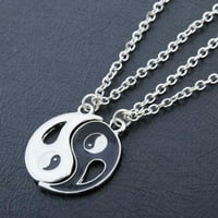 Privjesak za ogrlice Limei Noseći crne bijele taichi yin yang ogrlice za zabavu nakit