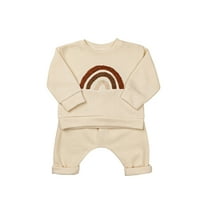 Modna dječja odjeća Set Spring Toddler Baby Boy Girl Casual Tops džemper + labava pantalonska beba novorođenčad
