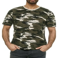 Avamo Muškarci Ljetni vrhovi Crew CACT T majice Kamuflaža Ispis bluza Muška udobna majica Plaža Basic