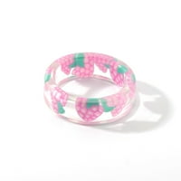 Kiplyki Veleprodaja slatkih akrilnih prstena za smole šarene ljetne rublje prozirne prstenove
