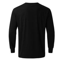 Košulje za muškarca Ležerne prilike Jesen zimski dugi rukav O vrat Solid Boja Tee bluza Muška majica