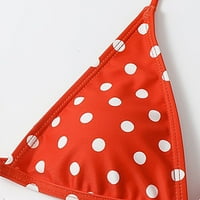 Puawkoer ženska polka tat print bikini remen za Halter Split Plivanje tri točke kupaći kostim djevojke