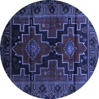 Ahgly Company u zatvorenom okruglom perzijskim plavim tradicionalnim prostirkama područja, 8 'okruglo