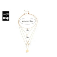 Mnjin Ženska modna mjesec Crosspendant ogrlica Elegantni lančani nakit ogrlice Privjesci Gold