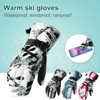ANVAZISE 1Pair Skijaške rukavice Vodootporna fino izrada sigurnosnog izrade dodirnog zaslona za vožnju